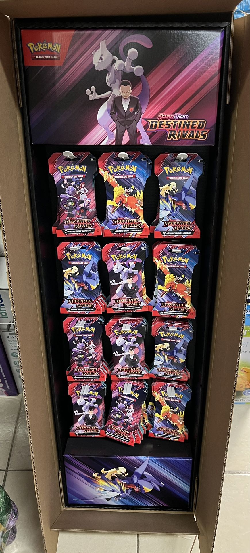 Pokemon TCG: Destined Rivals 96ct Display Rack