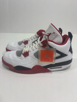 Jordan 4 white varsity red black size 12