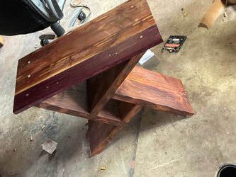 Custom hand made exotic wood table