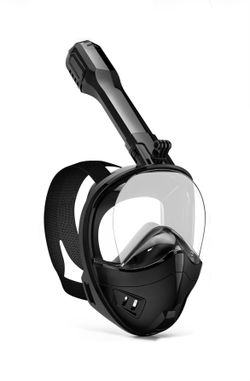 Snorklix Full Face Snorkel Mask, Snorkeling Gear for Adults Kids with Latest Dry Top Breathing System and Detachable Camera Mount, with 180 Degree Pan