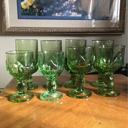 Vintage Green Glasses 