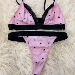 Pink And Black Heart Set