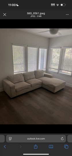 L Shaped Oatmeal Sofa