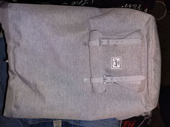 Herschel Gray Backpack with Buckle Straps