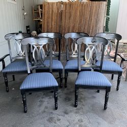 6 Sillas 🪑 Recién Tapizadas Casi Nuevas 