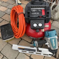 5Gal Air compressor And Framing Nailer