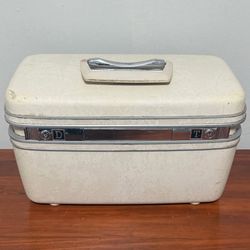 Vintage Samsonite Hardshell Suitcase Train Makeup Case Carry On Travel Luggage