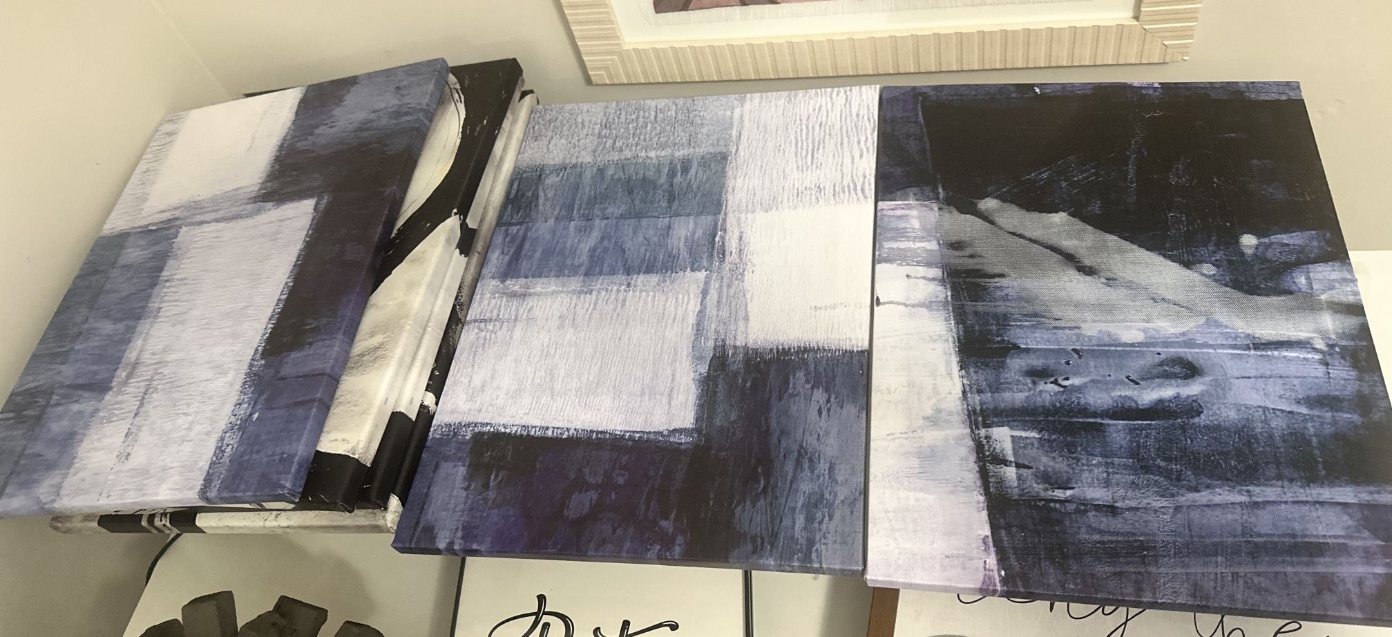Denim Colored Canvas Art