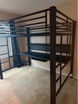 Bunk bed with desk