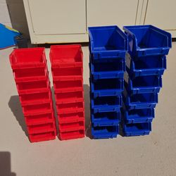 Plastic storage bins