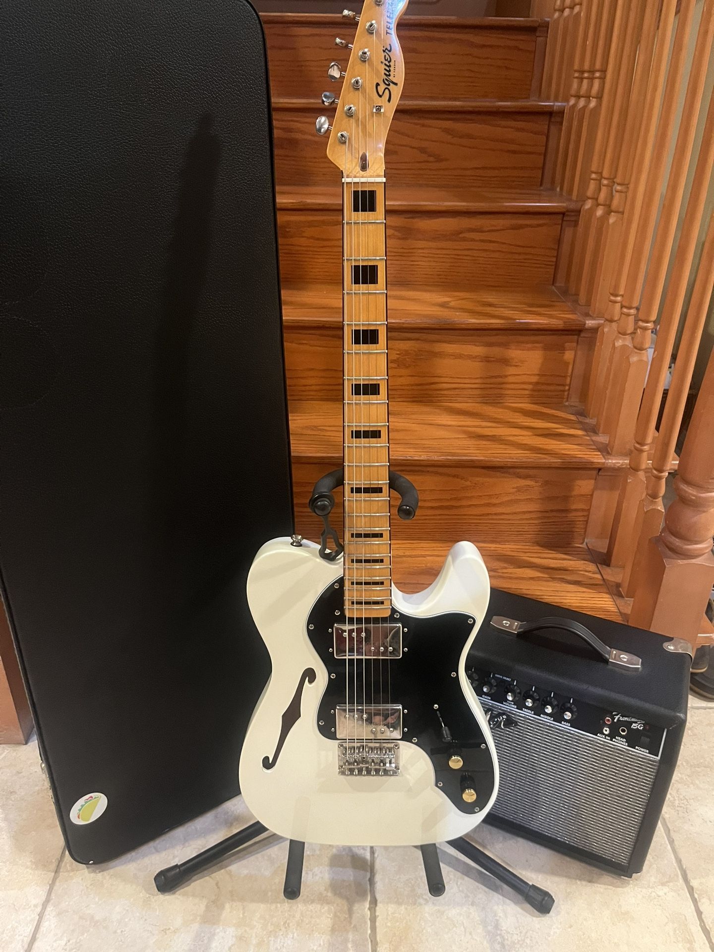 Squier Classic Vibe 70s Thinline Telecaster W/ Hardshell Case, Fender Amp