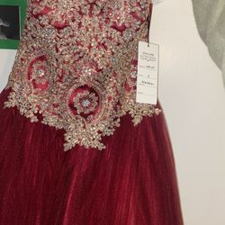 Quince Dress Red And Gold From Size M To 2xl