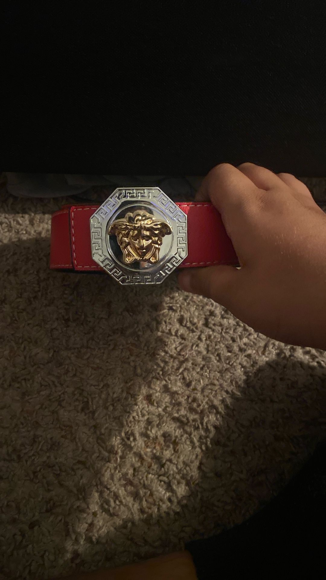 Versace Red Belt