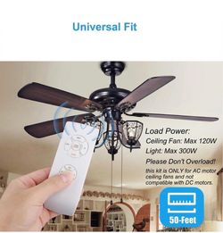 Universal ceiling fan remote
