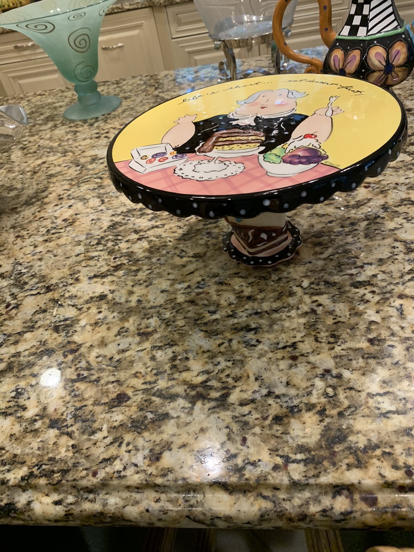 Mud Pie cake plate & server