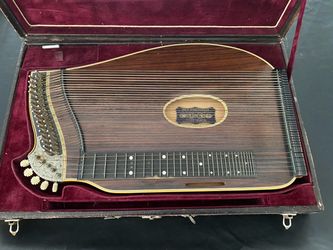 Antique c.1920s Josef Siebenhüner German Zither w/ Original Case