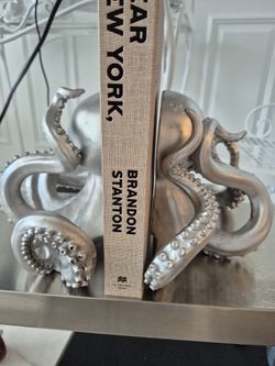 Silver OCTOPUS Bookends...Statue.