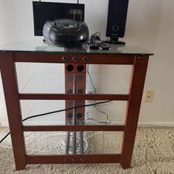 glass stereo  shelves