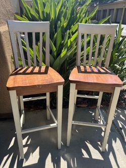 Distressed Solid Wood 30” Chairs
