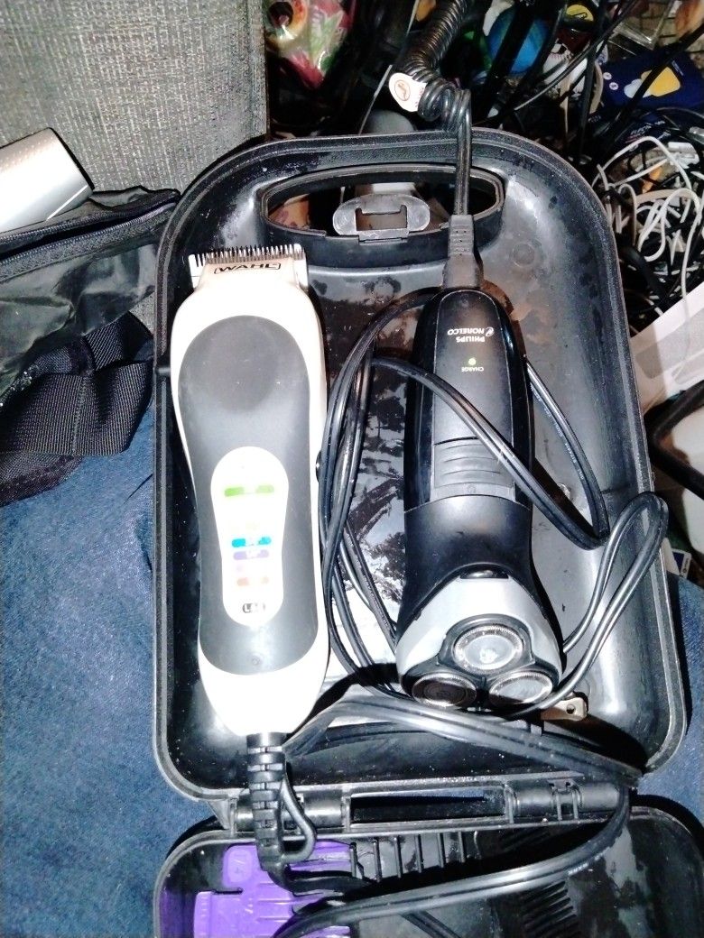Haircut Clippers And A Electric Shaver