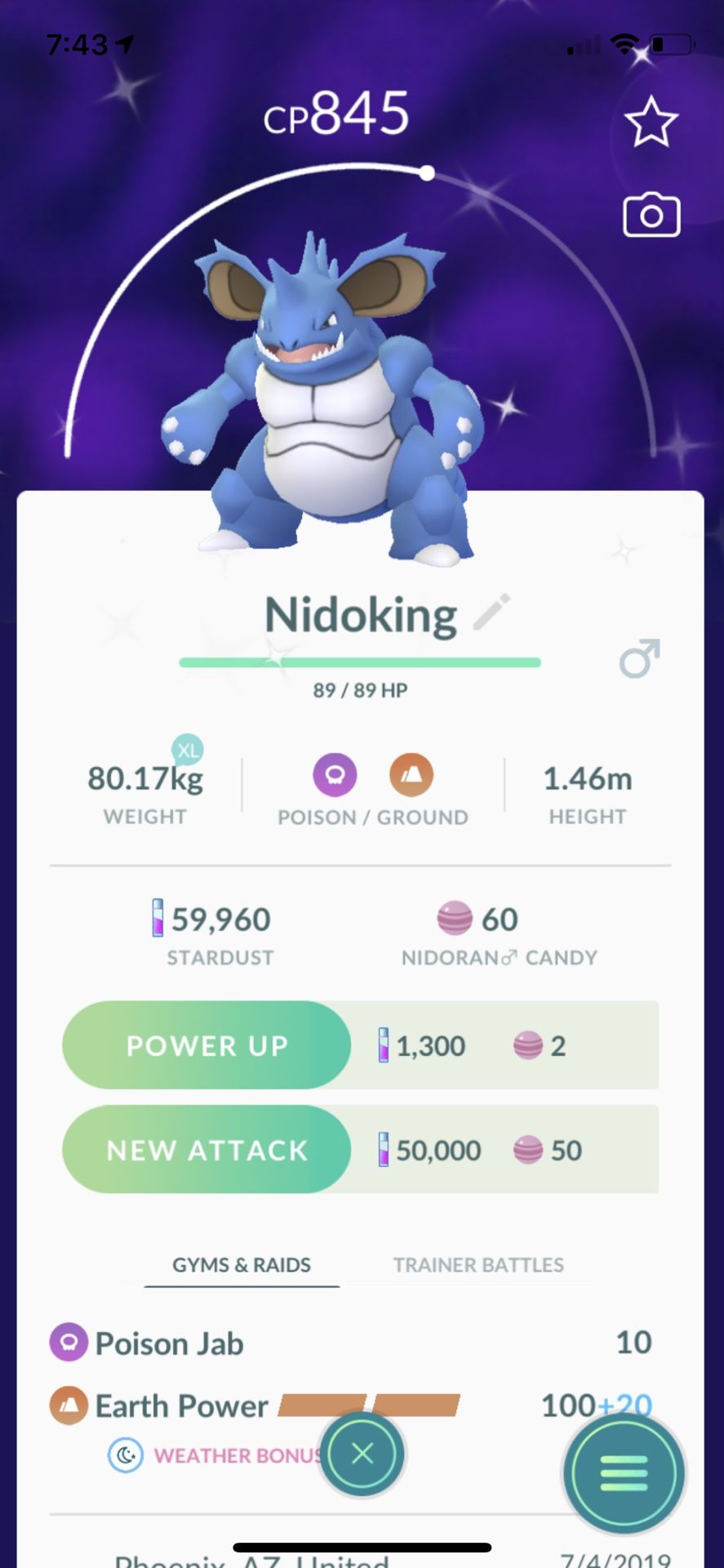 Pokémon go shiny nidoking