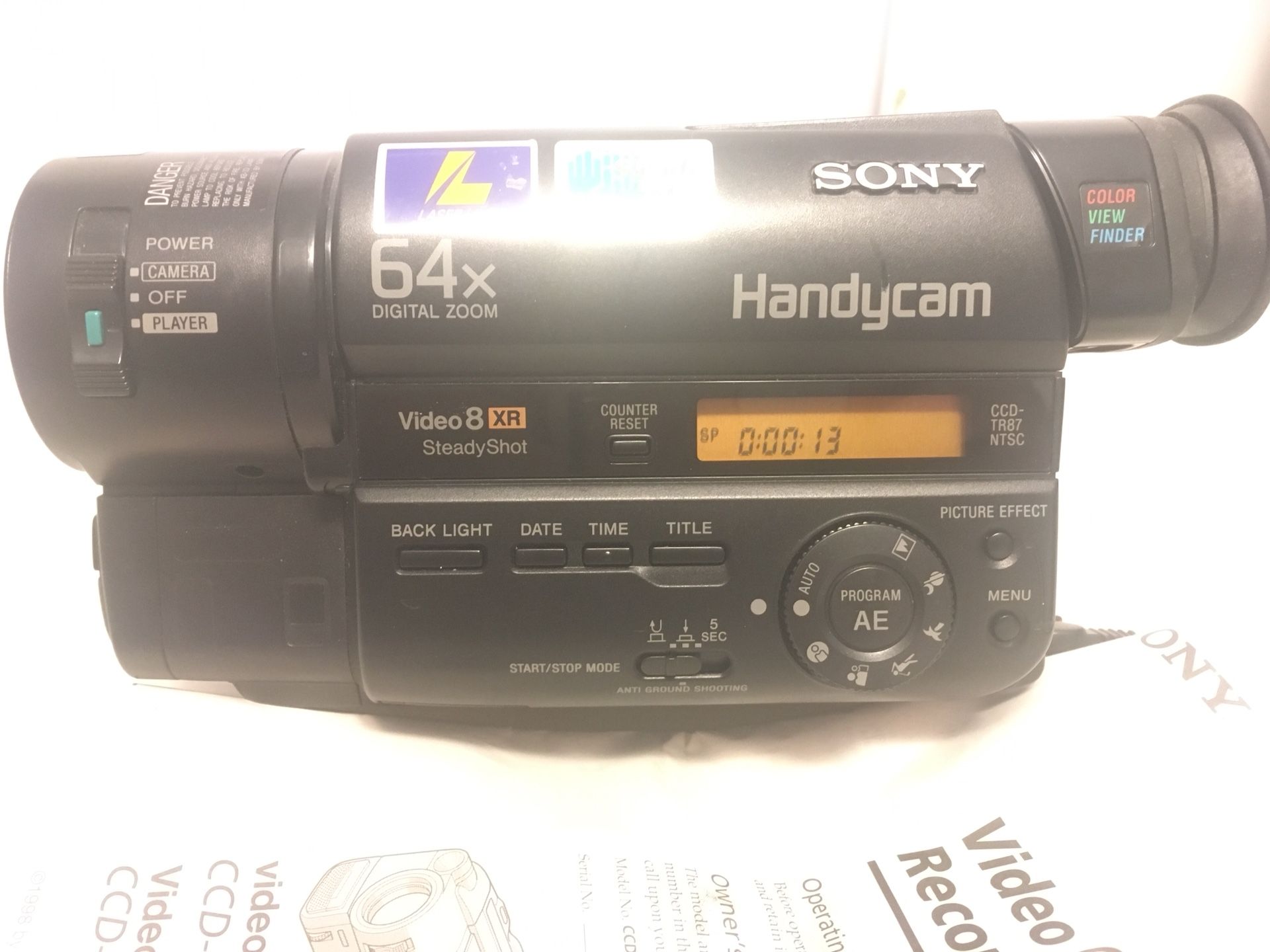 Sony Handycam CCD-TR87 8mm Video8 Camcorder VCR Player Video Transfer