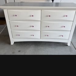 Baby Dresser White Heavy Wood Safety Drawers