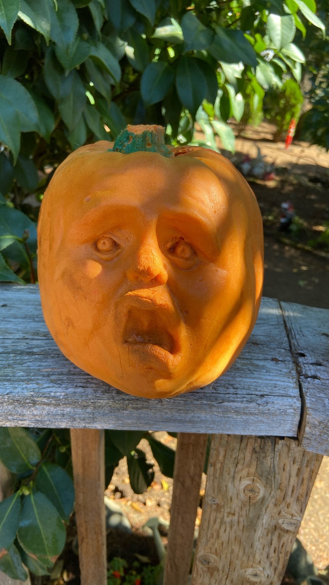 Vintage Foam Pumpkin, Foam Face Pumpkin