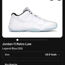 Jordan 11 Legend Blue Lows