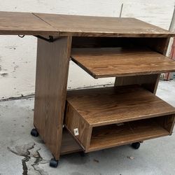 Free Wheeled Wooden Desk