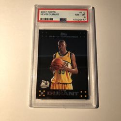 Kevin Durant Topps Black Border PSA 8