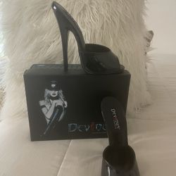 New Black High Heel Pumps  Size 7