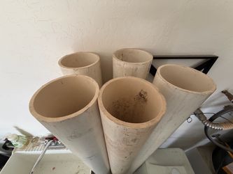 5 - 5 foot x 4” wide pvc pipes.