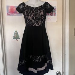 City Studio Black Lace Top Dress