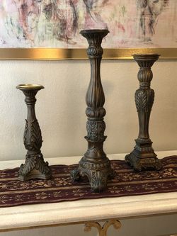 Candle Pillars By Fitz And Floyd (Set Of 3)