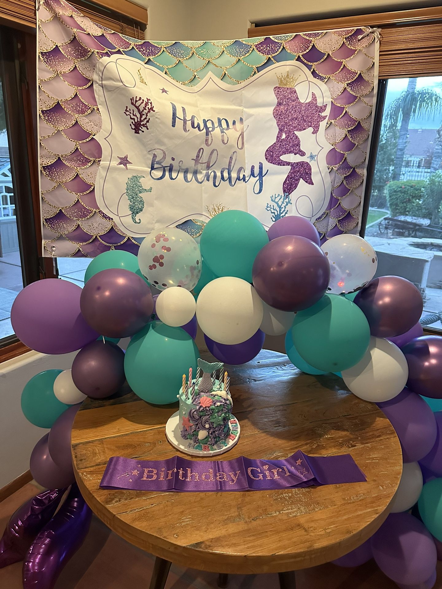 Mermaid Birthday Decor And Cake FREE