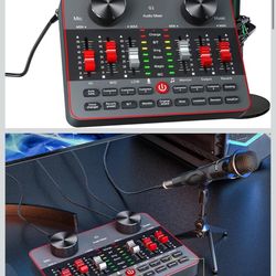 2 Microphone And Mixer Set For Podcasting