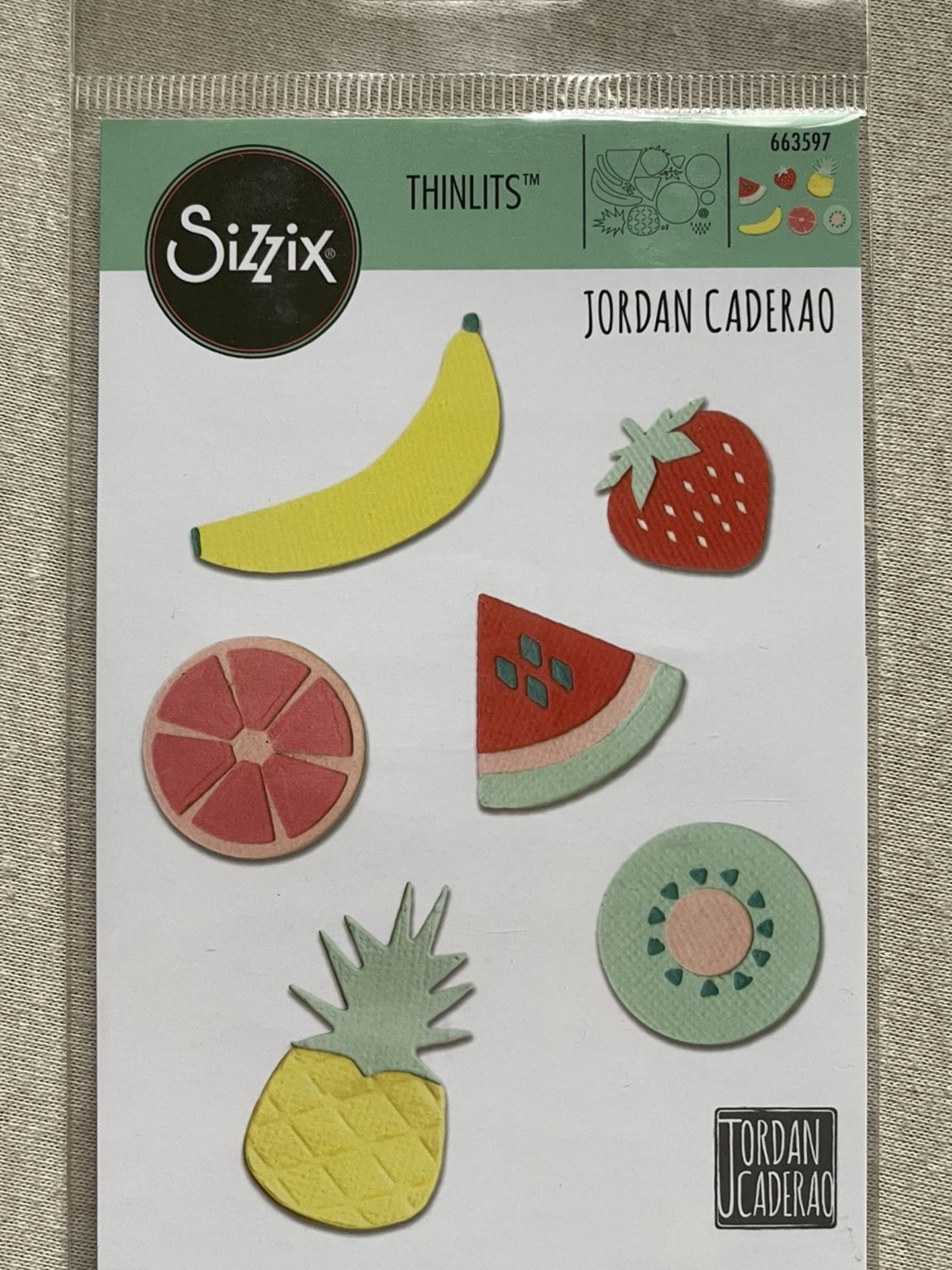 Sizzix Thinlits Die Set 16Pk Summer Fruit 663597