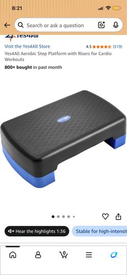 Yes4All Aerobic Step Platform with Risers