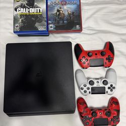 Play Station 4 slim w/games