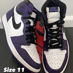 Air Jordan 1 Court Purple Size 11