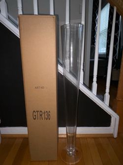 Clear Glass Vases-Qty.5