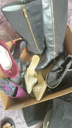 Women Shoes 8 Pairs 6,5 Size Little Use One Boots New