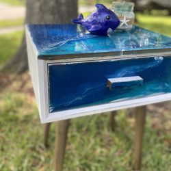Ocean Epoxy Side Table Small 