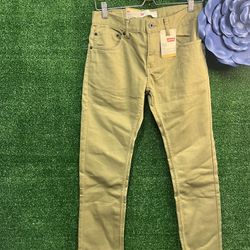 Levi 511 Slim Olive Green Jeans Size 16 Youth NWT BRAND NEW 