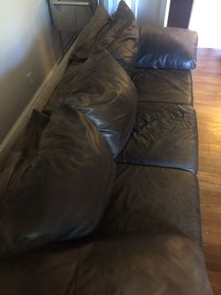 Custom leather couch