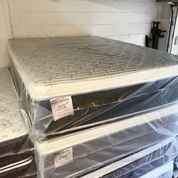 Queen Size Mattress Pillow Top 14” Inches Thick Excellent Comfort Also Available: Twin, Full And King New From Factory Delivery Available