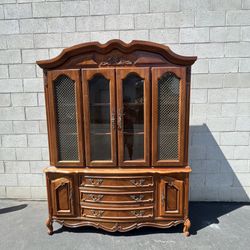 Vintage Bassett Cherry China Hutch