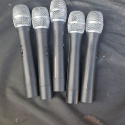 🎤 5 Wireless Microphones (VHF – No Receiver) – $20