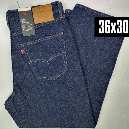 Levis 568 Loose Straight Jeans With Tags